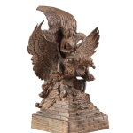 Vintage Indonesian Bronze Lord Vishnu on Garuda | 13" x 10.5" x 9" (33 x 26.7 x 22.9 cm) | 4.79 kg Sacred Art | Heritage Divine Balance